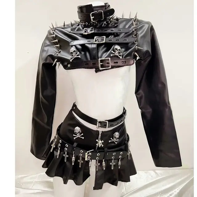 Spikey Jacket and Skirt Skull Set 2