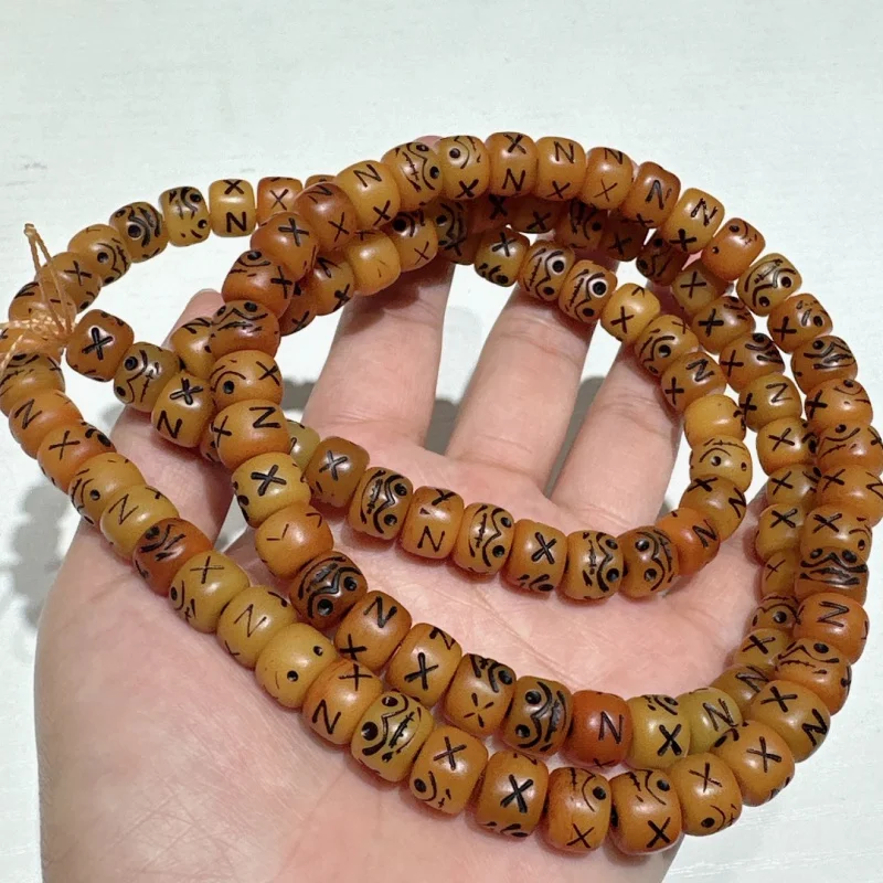 

Tibet Yak Bone Carved Shri Chitipati Skull Beads 108 Tibetan Random Delivery