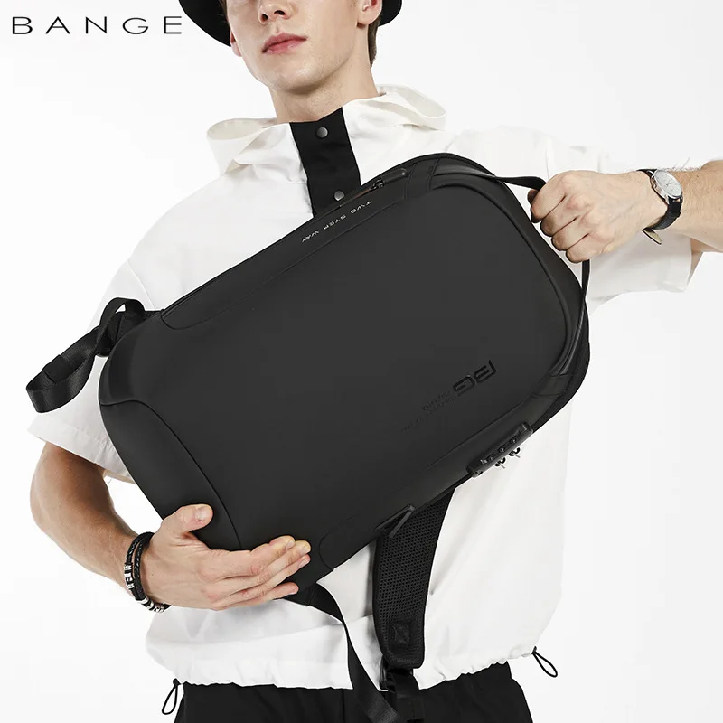 Bange Backpacks for Men 15.6 inch Laptop Backpacks Fashion Waterproof Travel Backpack Anti-thief Male school Bags 5