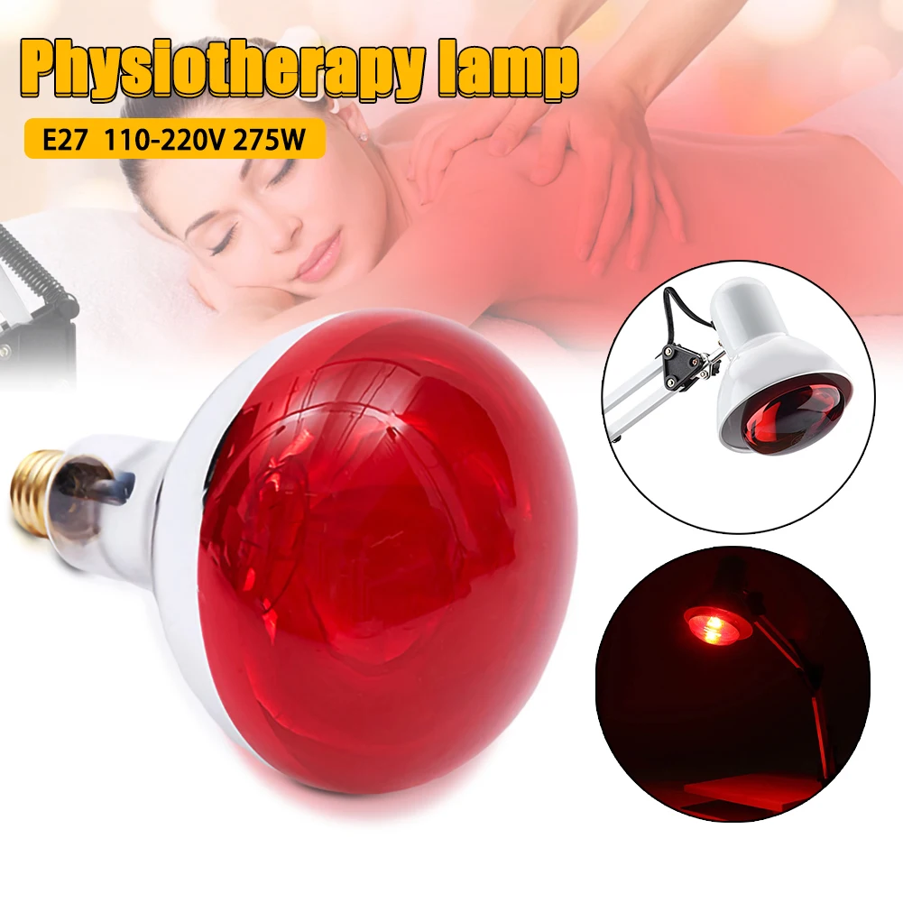220V 275W Infrared Heat Lamp Heating Therapy Light Therapeutic Pain