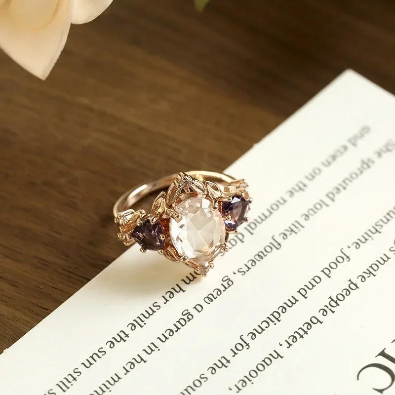 Women Simple Ring Small Fresh Copper Inset Artificial Zircon Ring Classic Personality Rings for Women Jewelry Bling Ring Men 5