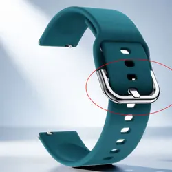 Breathable Silicone Sport Strap for Smartwatches - Official Watchband Accessory (20 - Dark - Green - S)