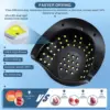 SUN X9 MAX 220W UV LED Nail Lamp Light Dryer for Professional Nails Gel Polish 57 Lamp Beads 4 Timer Setting LCD Touch Display 3