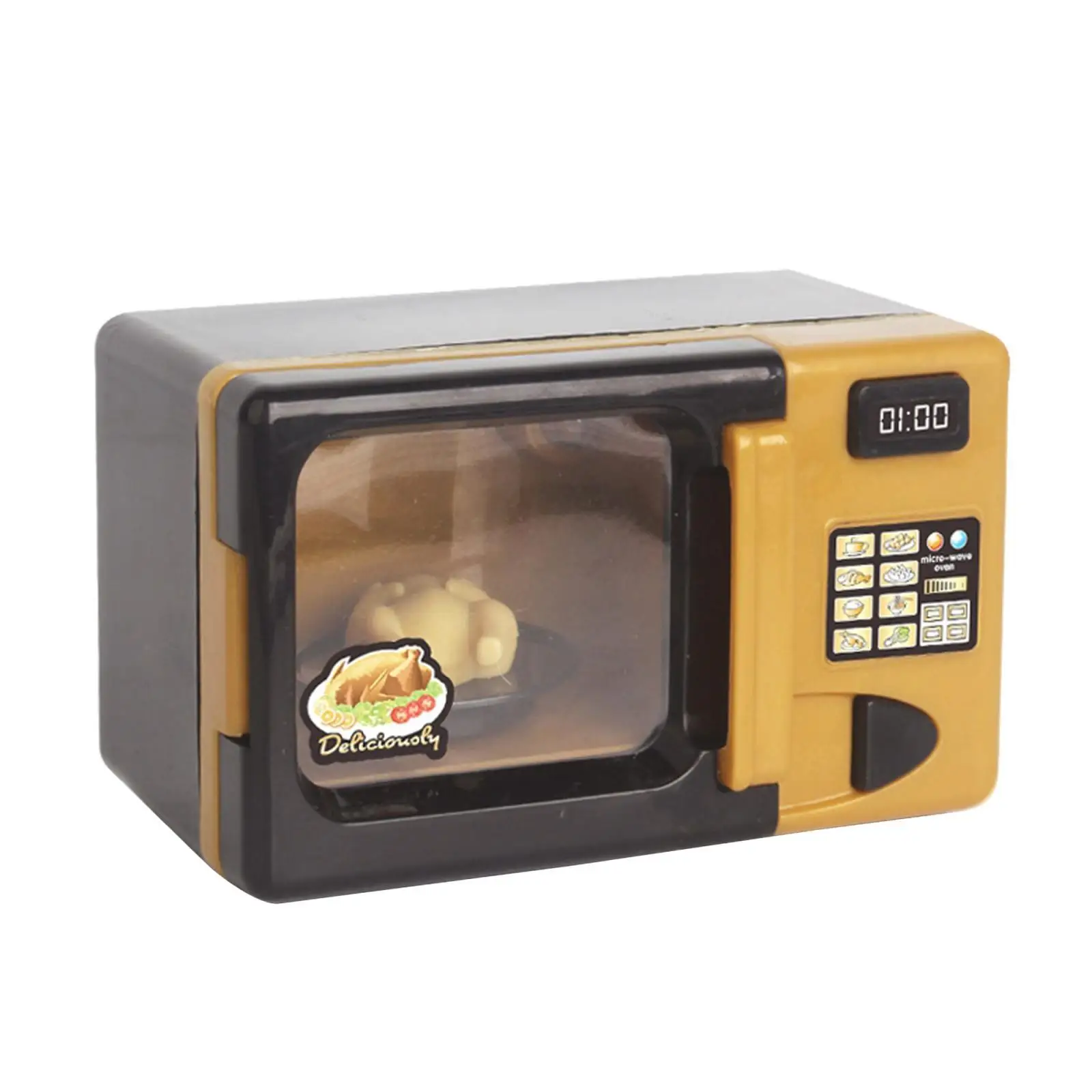 Mini Simulation Oven Microwave With Light Sound Kids Pretend Play Small