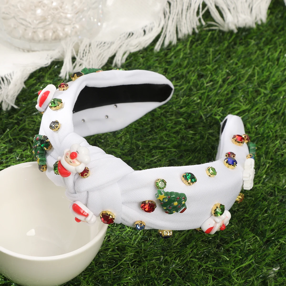 Baroque Christmas Headband s Ladies Luxury Vintage Hair Hoops Women Headbands New Year Rhinestone Pearl Party Hair Accessories