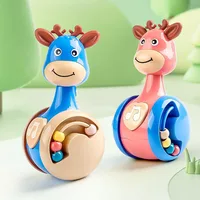 Sliding deer tumbler baby sooth puzzle early education 0-3 years old infants learn crawling children toys wholesale 1