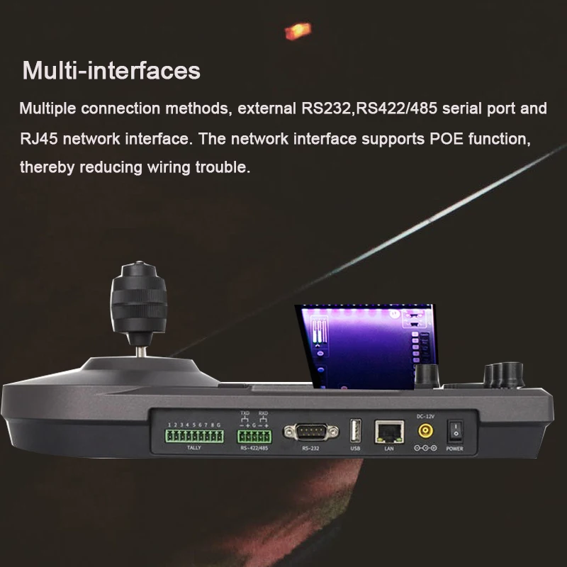 Ptz 카메라 콘솔 제어 NDI IP POE 4D 조이스틱 키보드 컨트롤러, 4k 라이브 스티밍 카메라 리모컨