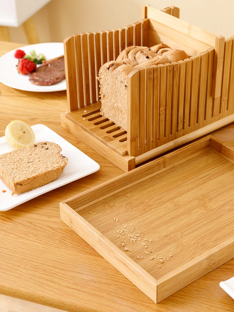 A Home Bamboo Bread Slicer For Homemade Bread Loaf – Wooden Bread