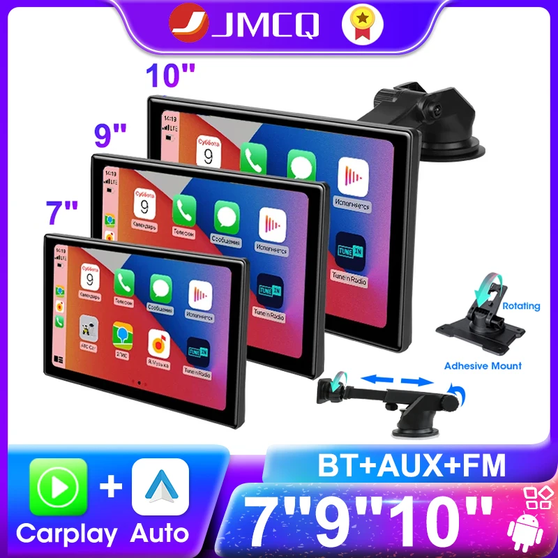 

JMCQ Universal 7"9"10" Wireless Carplay And Android Auto Car Radio Multimedia Video Player Bluetooth 5.0 For Honda Toyota Nissan