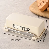 Boîte de récipient au beurre et au fromage ; Stockage au comptoir ; livré avec couvercle et couteau pour un rangement facile au réfrigérateur 6