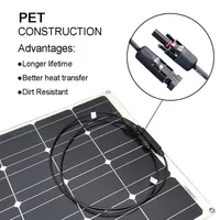 Panneaux solaires flexibles ECGSOLAX 80W 60W, système solaire 12V/24V, alimentation électrique pour le camping, kit solaire étanche, chargeur de cellules solaires complet 2