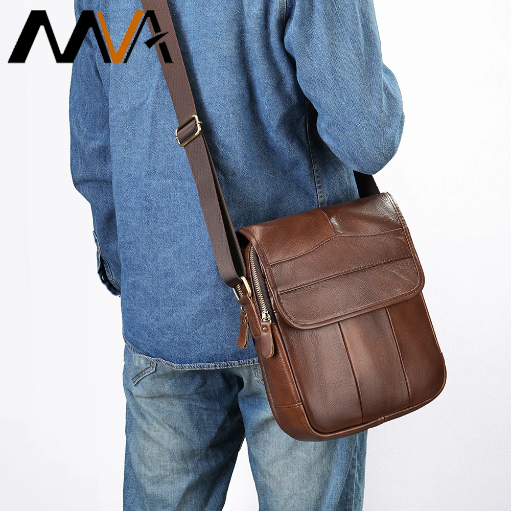 Leather Manhattan Laptop Bag in Genuine Leather – Brown Bear