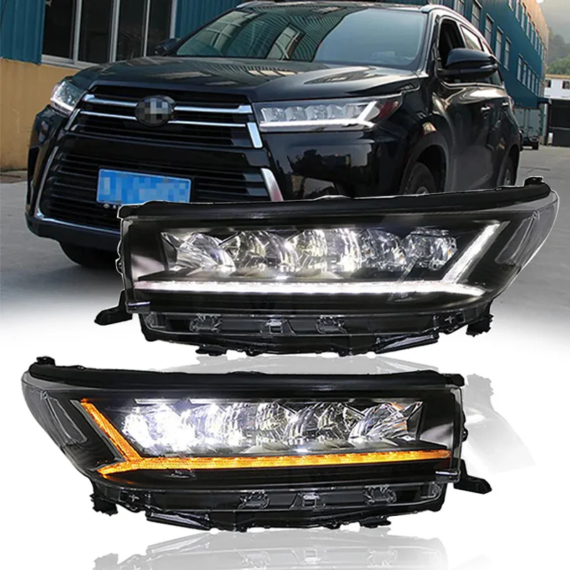 

Car Styling For Toyota Highlander Headlights 2018 2019 2020 2021 Front DRL High Low Beam LED Dynamic Turn Signal Lights Assembly