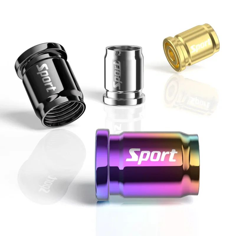 Tire Valve Caps Tire Valve Cap Tire Stem Cover Anti Theft Sport Style Valve Stem Covers Dust Proof Caps for Wheels Decorative Tyre Zinc Alloy Auto Accessories