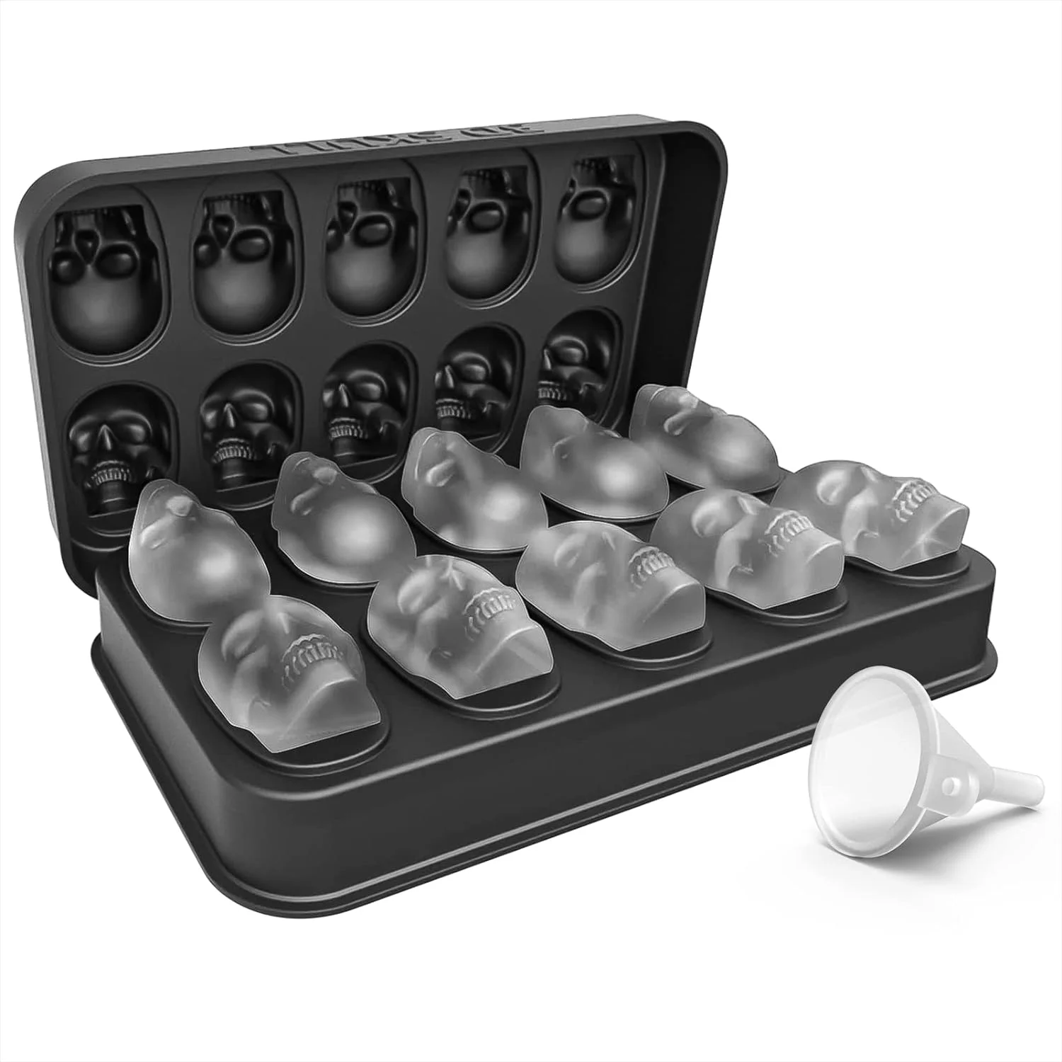 10-piece Skull Silicone Ice Cube Mould ice mold
