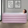 Inflatable Adult Bath Tub, Free-Standing Blow Up Bathtub with Foldable Portable Feature for Adult Spa with Electric Air Pump 2