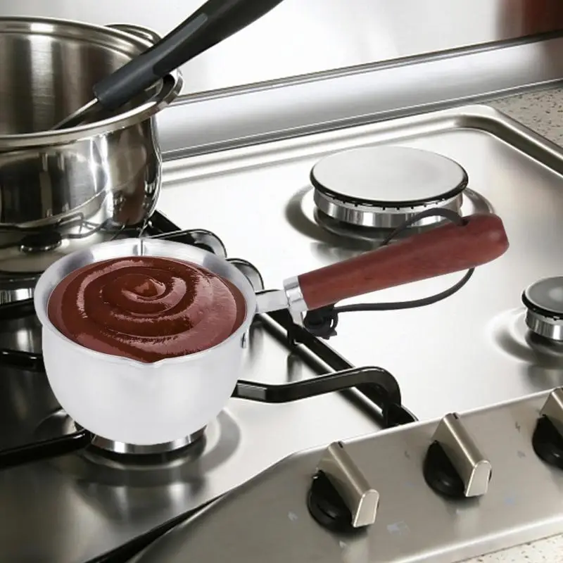 Mini Butter Melting Pot Stainless Steel Frying Pan Household Hot Oil Pan Boiled Eggs Hot Chocolate Milk Pot Household