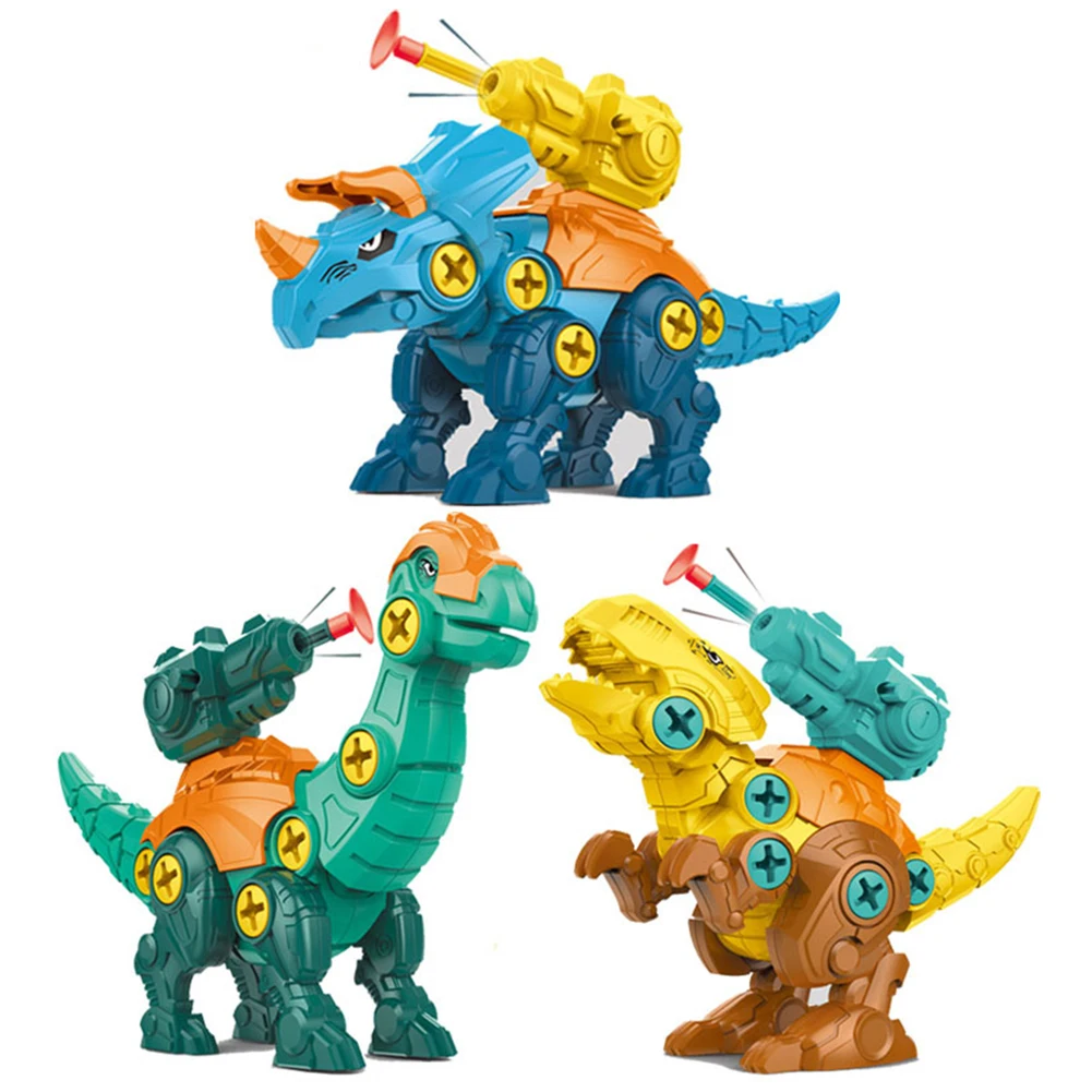 DIY Disassembly Assembly Dinosaur Toy Set for Children Kids Gift Screw Nut Combination Assembling Dinosaur Model Educational Toy 6