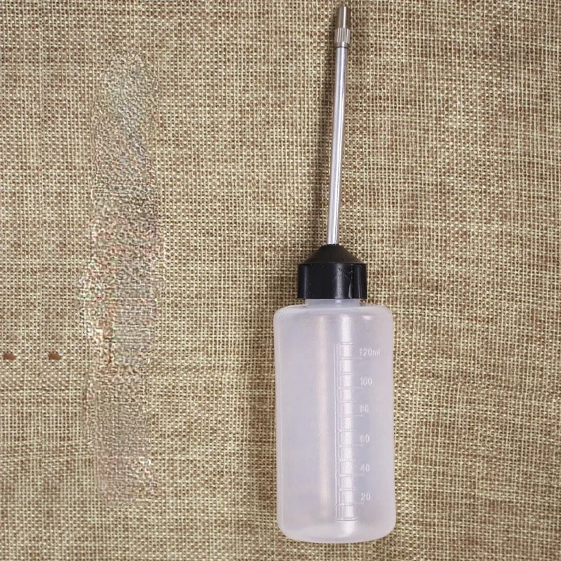 Sewing Machine Oil Bottle Clear White Plastic 120ml Spray Nozzle Empty
