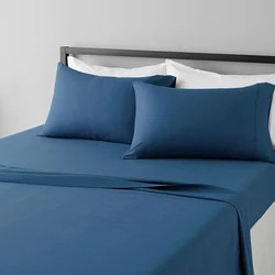 Battilo 4-Piece Luxury Soft Bedding Set with Pillowcases and Sheets - King (Blue)