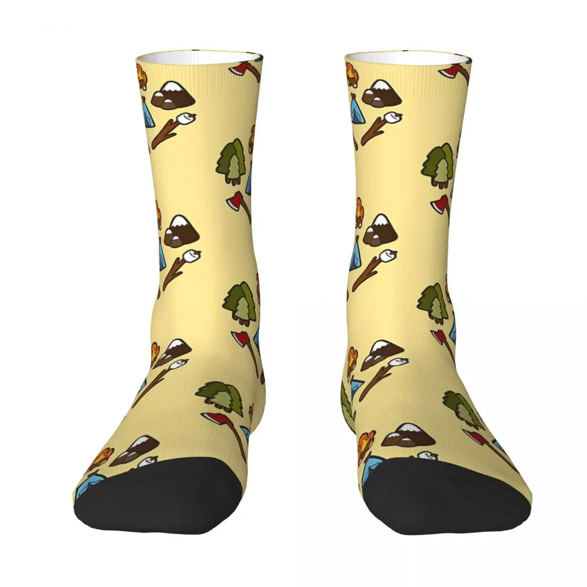 

Camping Is Cool Sock Socks Men Women Polyester Stockings Customizable Funny