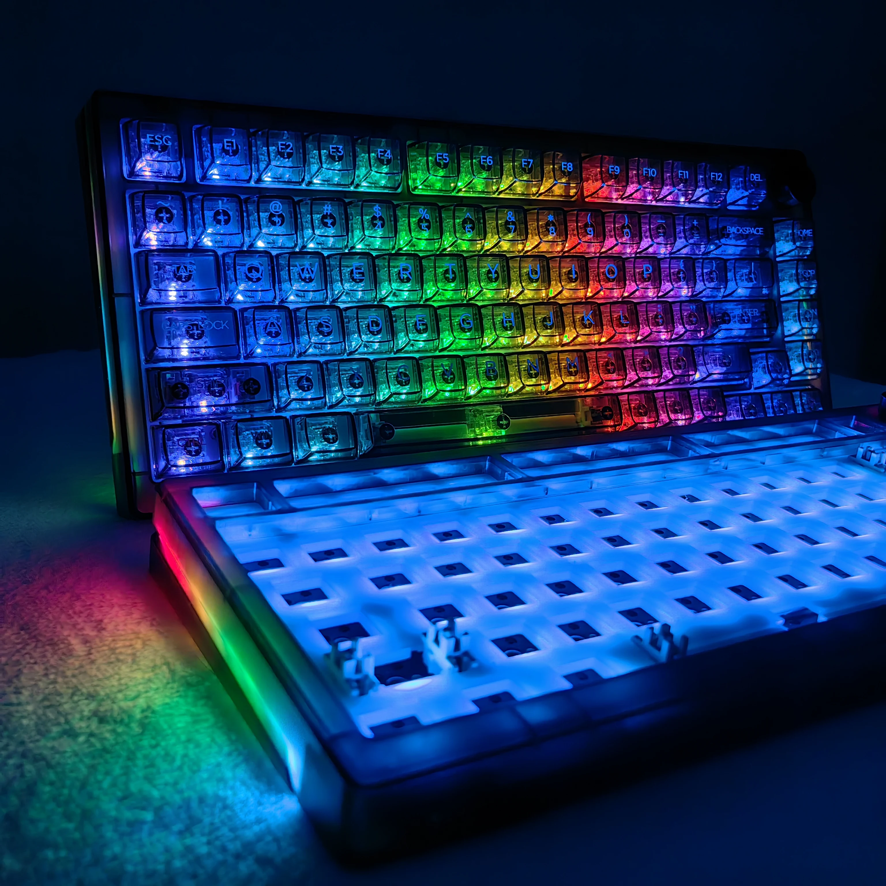 Com fio, Diante do Sul, Luz Lateral RGB, DIY 8Key, MLK75 75%