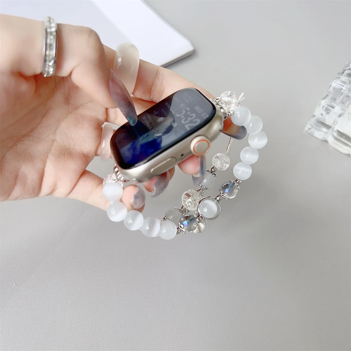 Schmuckarmband für iWatch Ultra 2 Serie 10/9/8/7/6/5, modisches Armband, 42/44/45/46/49 mm, 38/40/41 mm_voghion.com