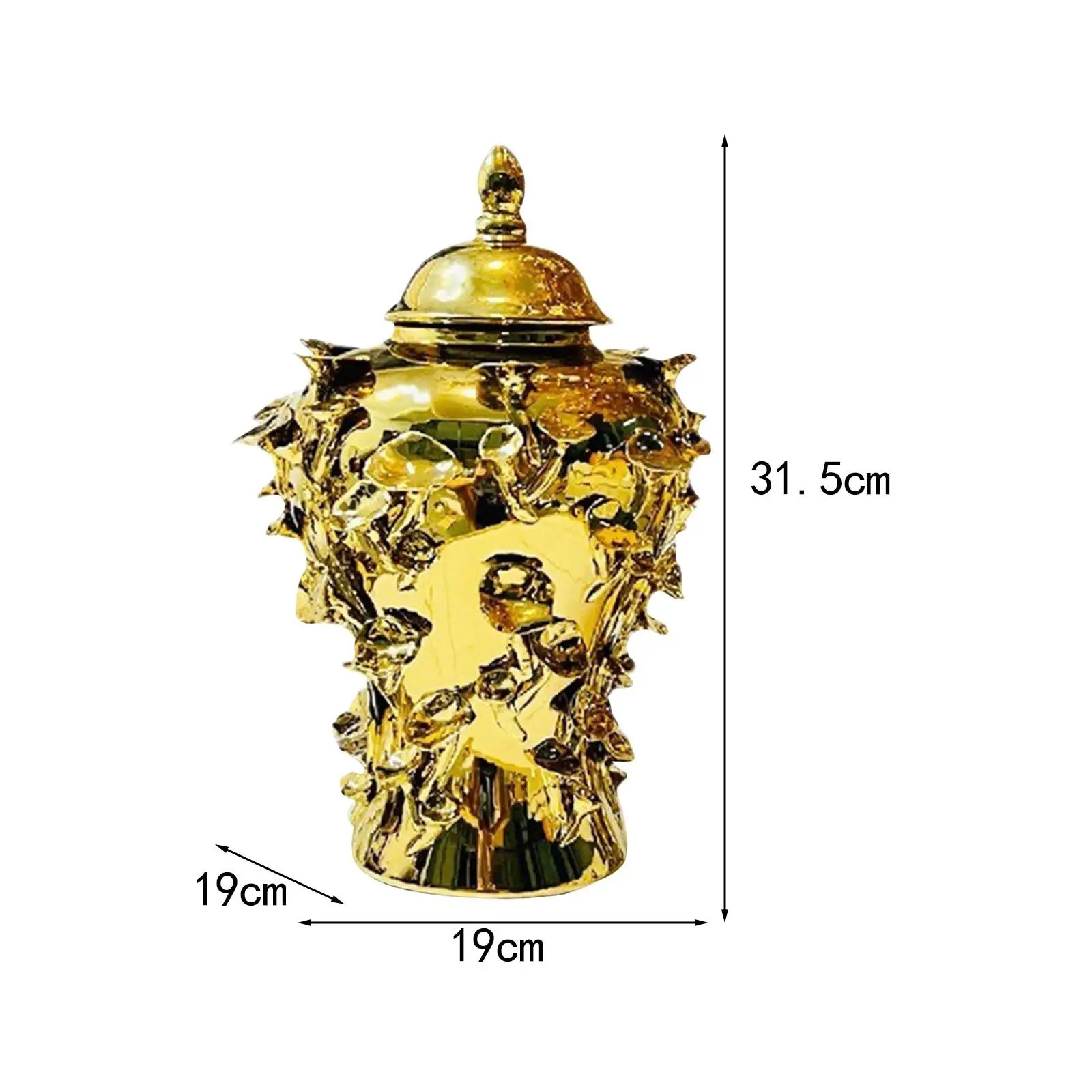 Porcelain Ginger Jar Temple Jar Ceramic Vase with Lid Collection Storage Porcelain Ginger Jar Temple Jar Ceramic Vase with Lid Collection Storage