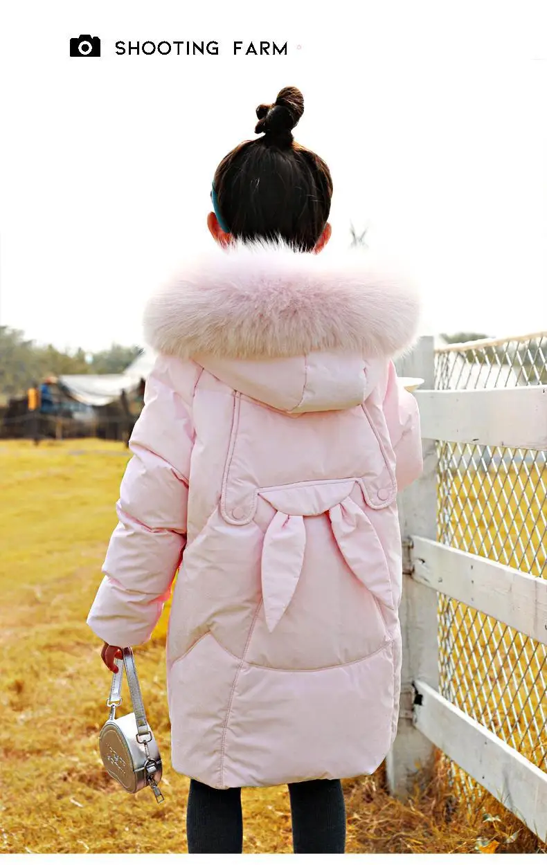 OLEKID -30 Grad Winter-Daunenjacke für Mädchen mit Kapuze, dick, warm, lang, Teenager-Mädchen-Jacke, Mantel, 5–14 Jahre, Kinder, Mädchen-Oberbekleidung – Detail 12