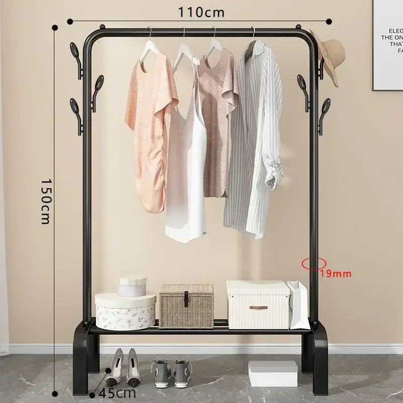 Movable Clothes Hanger Coats Coat Racks Clothing Rack Shelfs Stand Shoe Organizer Porte Manteau Mural Chair Sofa Jingle Bells