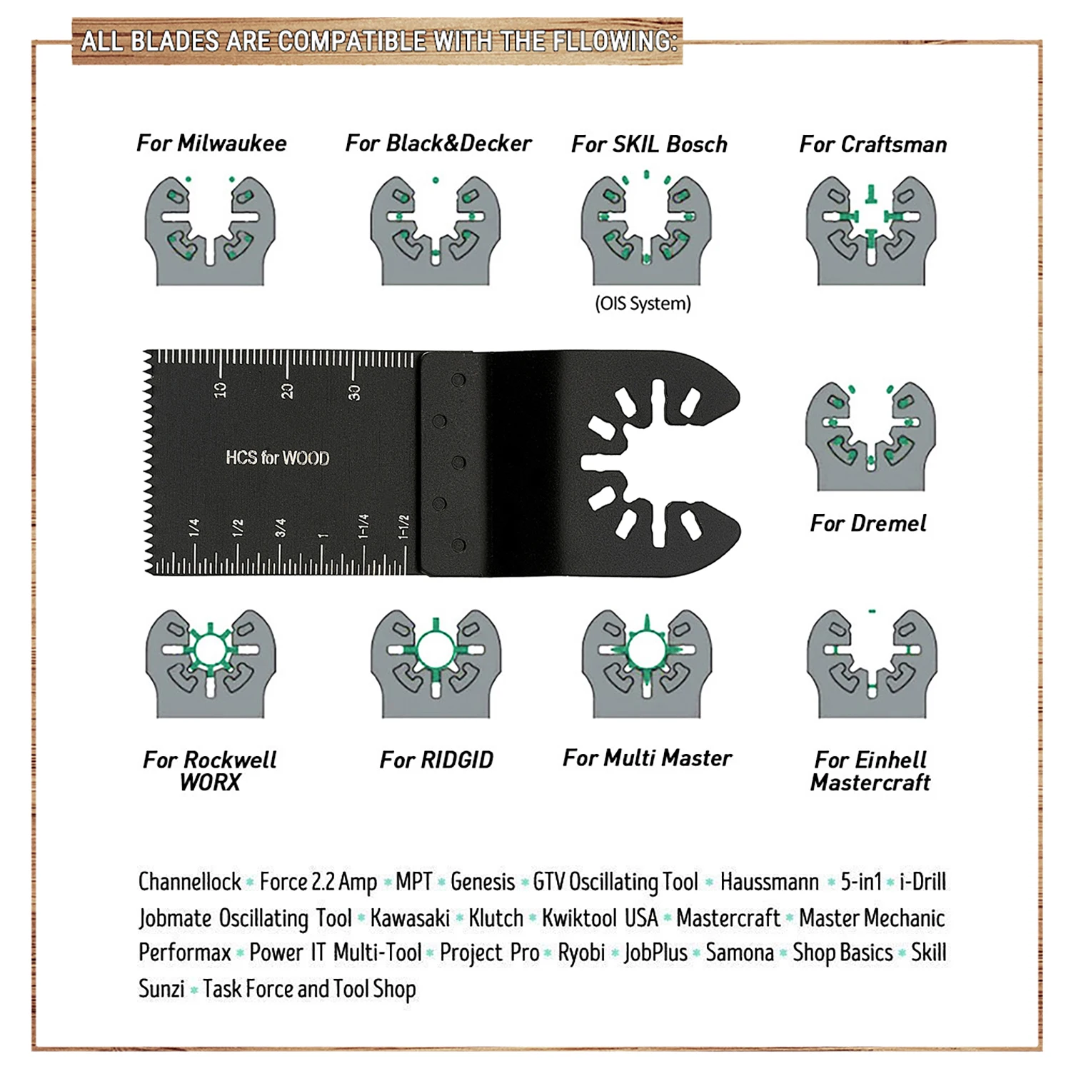 10/20/50Pcs Multi-Function Renovator Saw Blade Set Oscillating Saw Blade Power Tools Accessories Fast Cutting Blade Cutter Blade