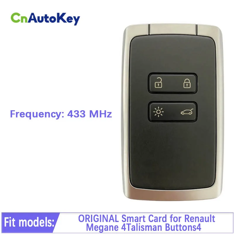 Cn010065 Smart Remote Card Auto Key 433 Mhz Transponder Aes Chip Keyless Go Megane 4 Talisman 4 Pulsanti Per Renault