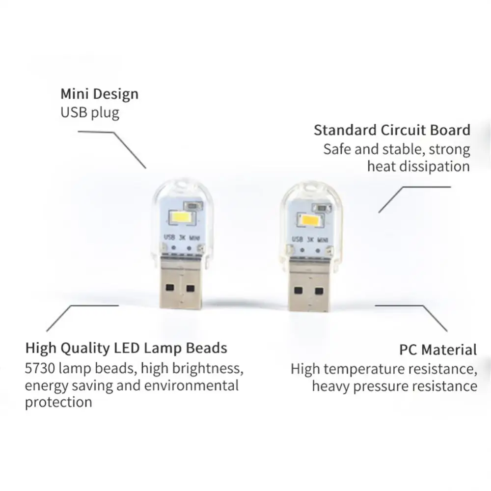 USB Plug Lamp LED Night Light Computer Mobile Power Charging Small Book Lamps Eye Protection Table Reading Light Mini Light_voghion.com