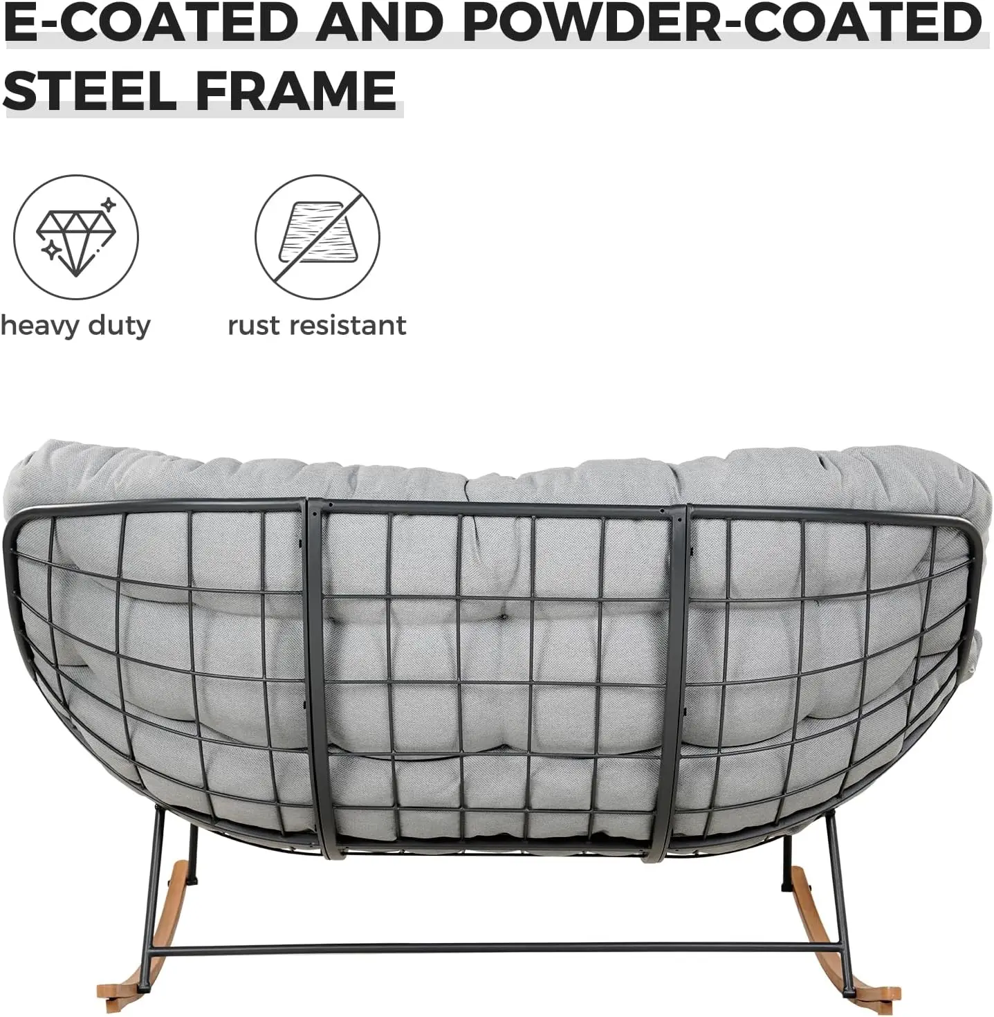 Papasan Rocking Chair for 2 2