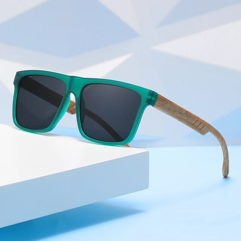 Description Picture 5 of itemFashion Spring Hinges Wood Grain Sunglasses UV400 Protection Casual Cycling Eyewear Retro Shades Eyewear for Women Men