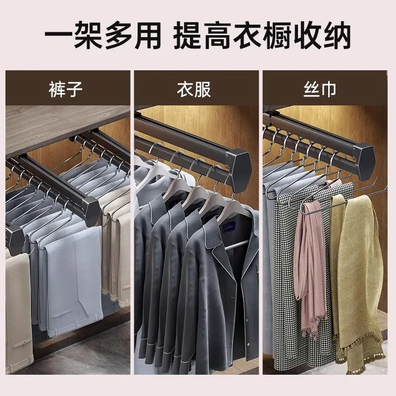 YM Multifunctional Wardrobe Trouser Hanger with Built-In Telescopic ...