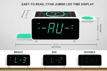 Smartset Dual Alarm Clock FM Radio with Wireless Charging, Bluetooth Speaker, Ultra Fast Charging for Airpods/iPhone, Foldable S 4