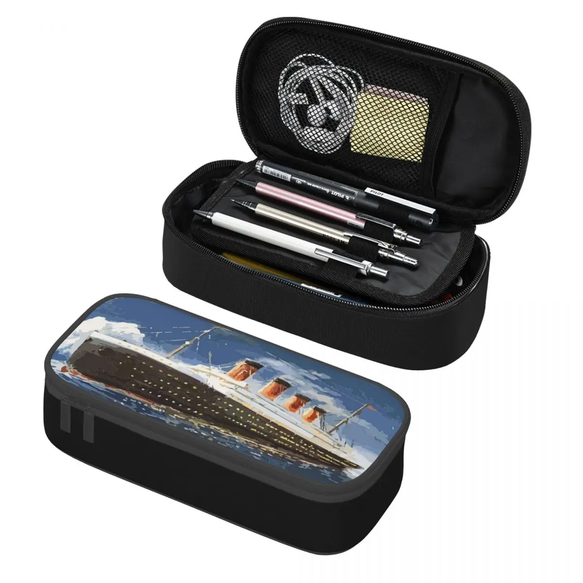Pencil Cases Large Capacity Pen Bags Pen Box Pencil Pouch For Boys Girls Students Titanic