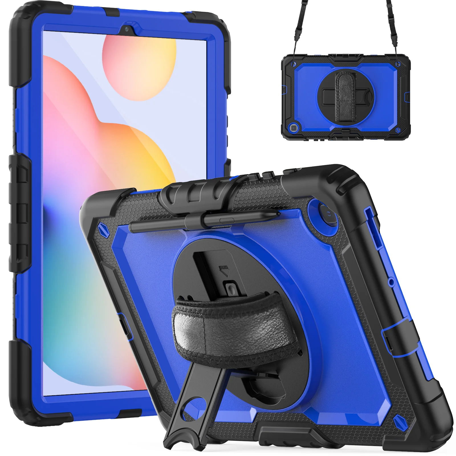 Heavy Duty 360° Rotating Tablet Case with Shoulder Strap