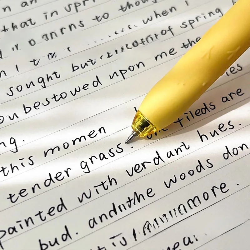 12pcs/set Parrot/Chick/Duck Neutral Pen Rotating Core 0.5mm Black Ink - Large Capacity Pen Cartoon Speed Drying Signature Pen