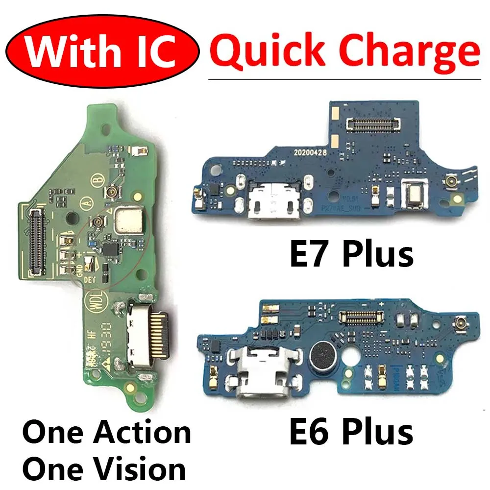 Placa de puerto de carga USB para Motorola Moto E6 E7 Plus One