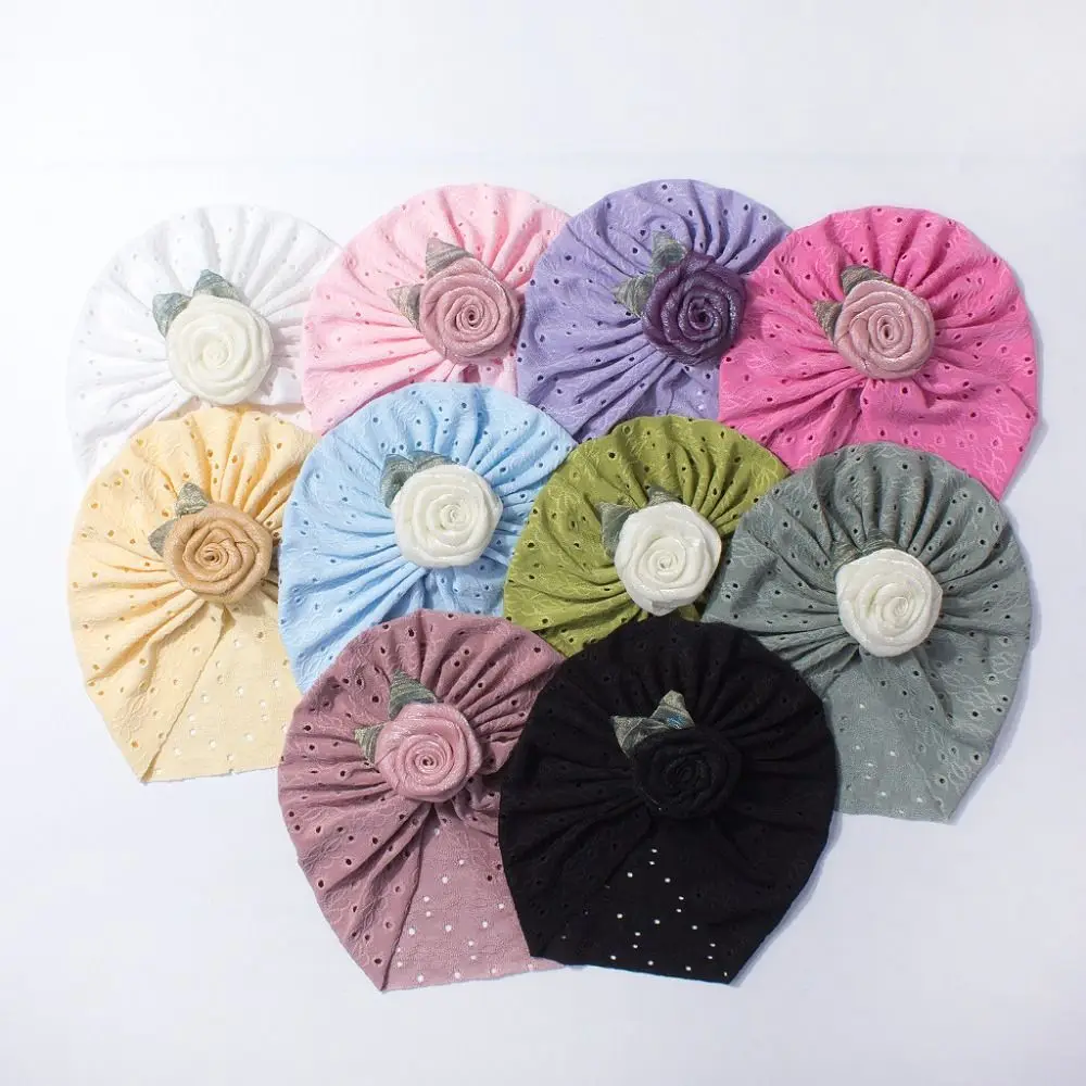 Breathable Baby Girl Turban Hat for Newborn Kids