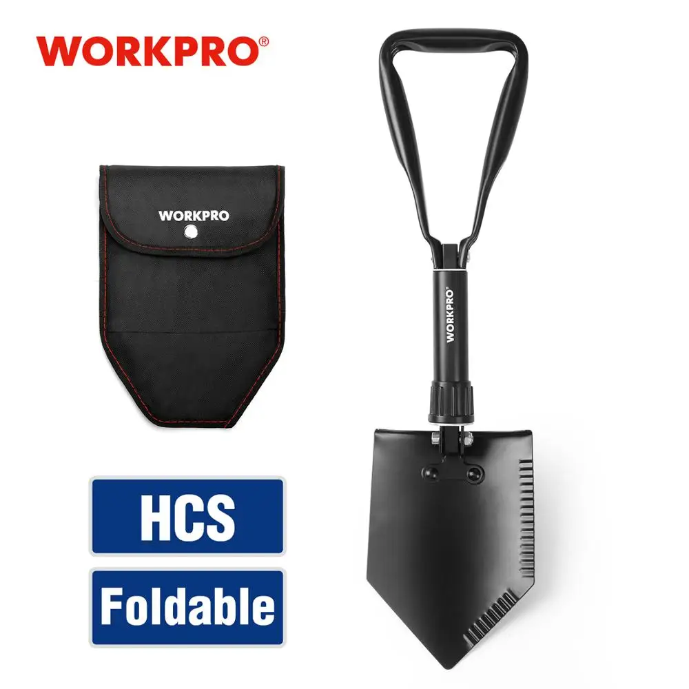 Survival Shovel WORKPRO Military Shovel Tactical Mini Folding Shovel with Pouch Outdoor Camping Spade Survival Emergency Tools