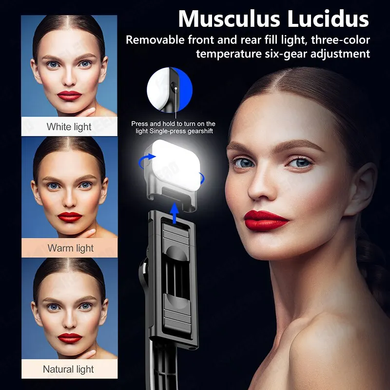 Selfie Stick Tripod Selfie Stick Cell Phone Selfie Stick Smartphone Selfie Stick Vlogging Kit KEELEAD Selfie Stick 1070mm with Fill Light Wireless Bluetooth Detachable Phone Holder for Smartphone Huawei Xiaomi iPhone
