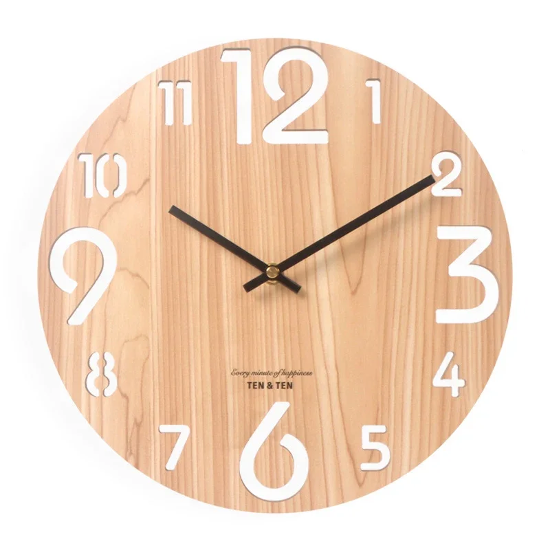3D Wall Clock 12 inch,3d number wall clock for Living Room Kitchen Home Decor