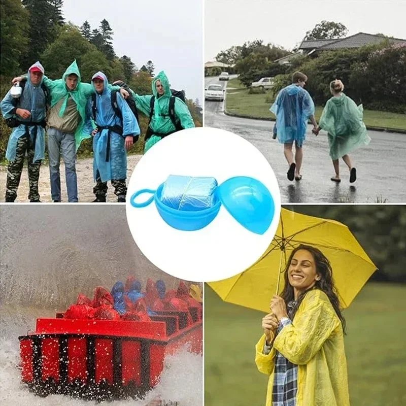 1/10PCS Disposable Waterproof Rain Ponchos Outdoor Traveling Camping Fishing Emergency Rain Coats
