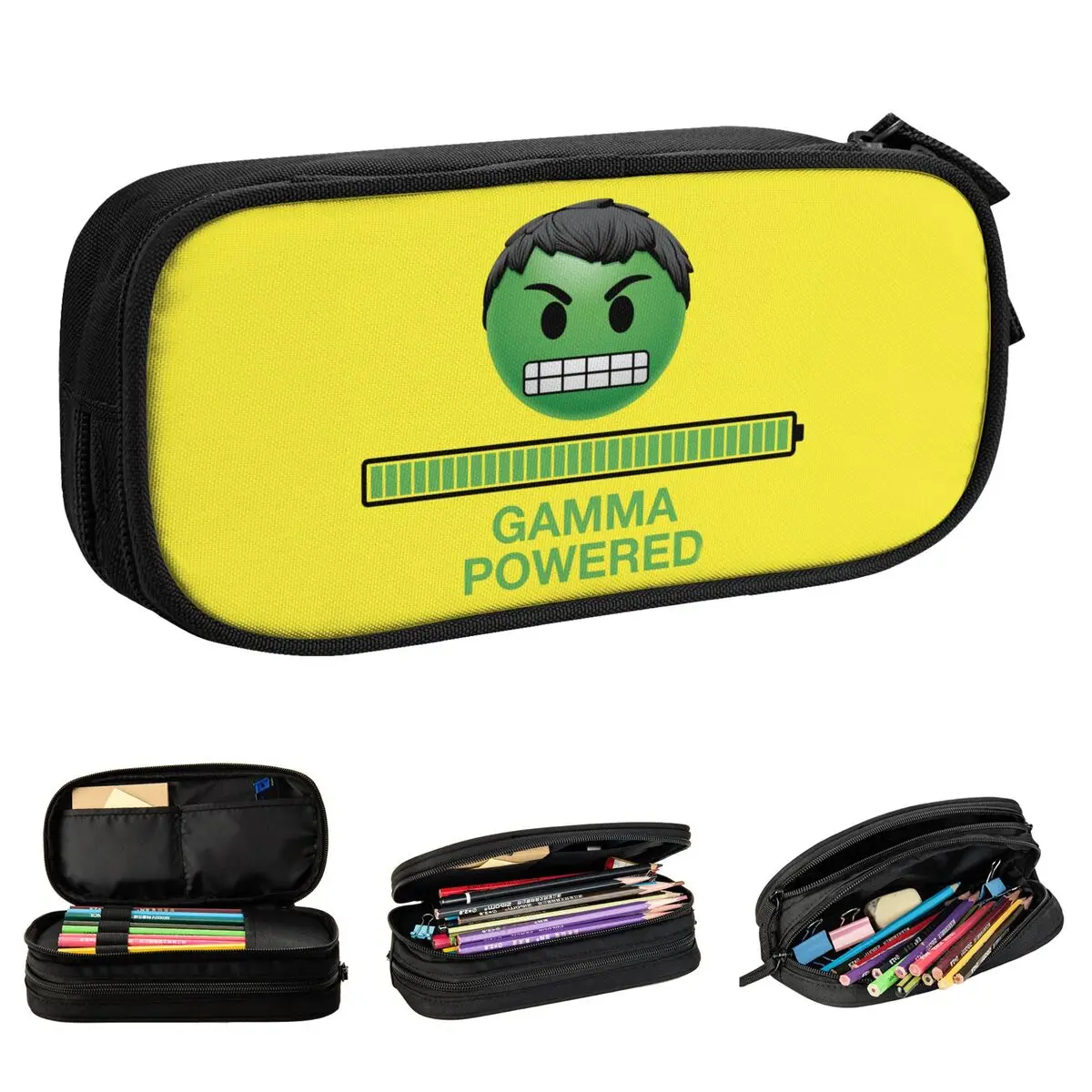 

Hulk Gamma Powered Pencil Cases Lovely Pen Box Bag Girls Boys Large Storage Students School Cosmetic Pencilcases