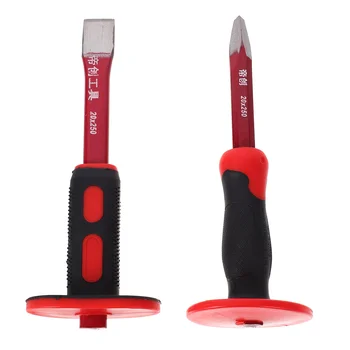 Heavy Duty Flat Chisel with Hand Guard Air Carving Tools Chrome Vanadium Steel 2