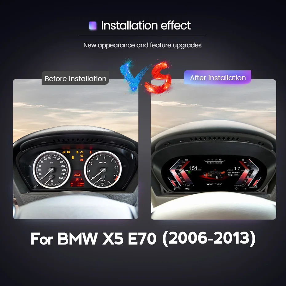 2023 BMW X5 E70 X6 E71 CCC CIC LCD ӵ 跮 ú  Ŭ , 12.3 ġ  ֽ 