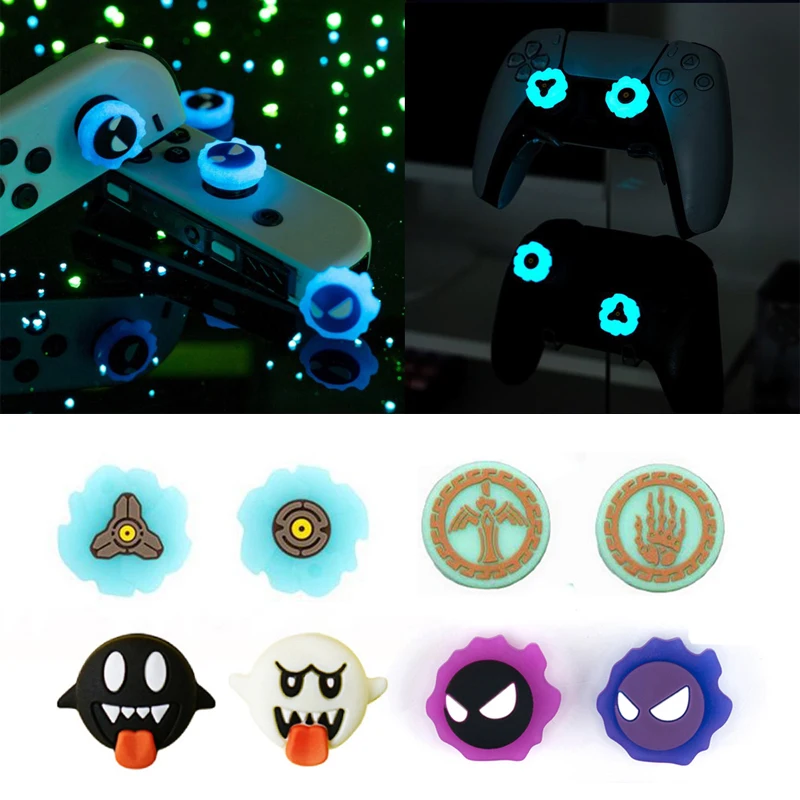 Luminous Silicone Thumb Stick Grip Cap Cover For Nintendo Switch Oled NS Lite For Sony PS5 PS4 Pro PS3 Xbox One/360 Series X/S